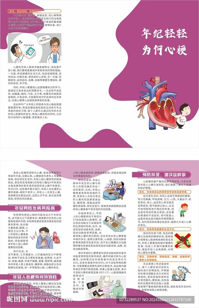 年紀(jì)輕輕為何心梗三折頁(yè)