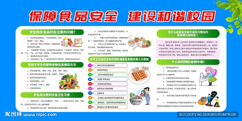 保障食品安全宣傳欄