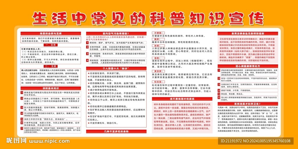 常見的科普知識宣傳