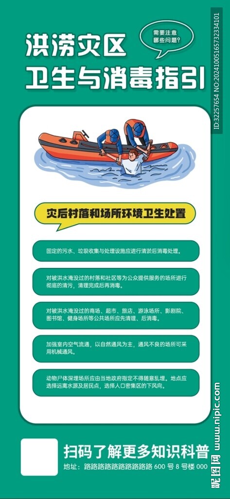 洪澇災(zāi)害健康知識展架