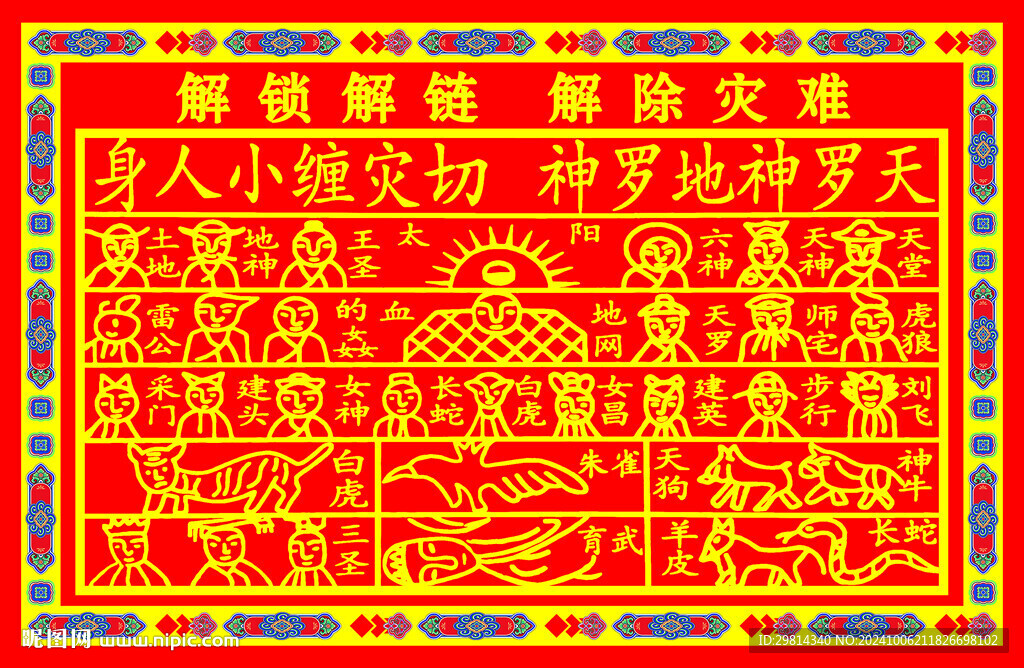 解難小人表文