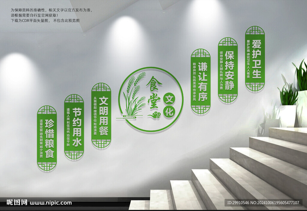食堂樓梯文化墻
