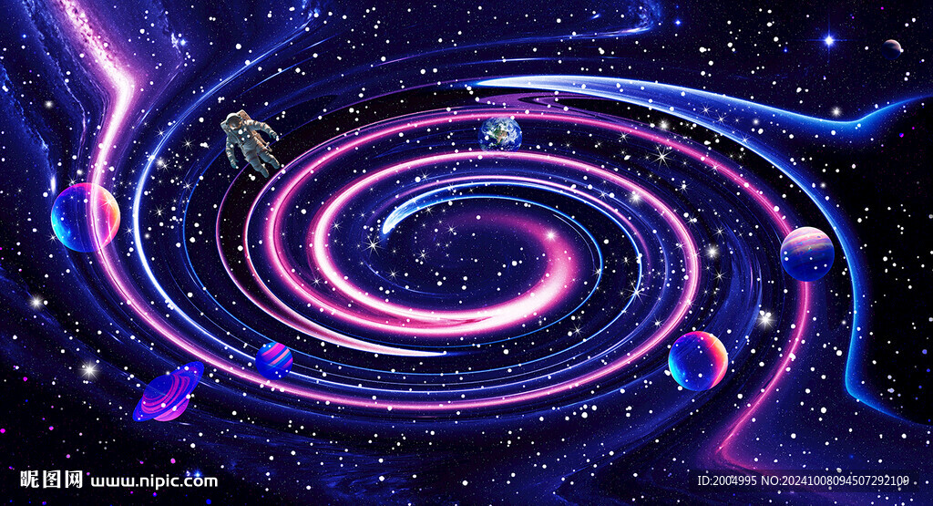 藍紫色旋渦宇宙星空