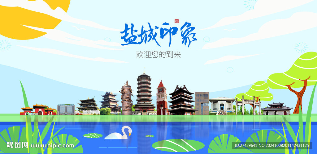 鹽城城市旅游展板