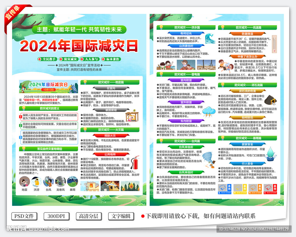 國際減輕自然災害日宣傳單