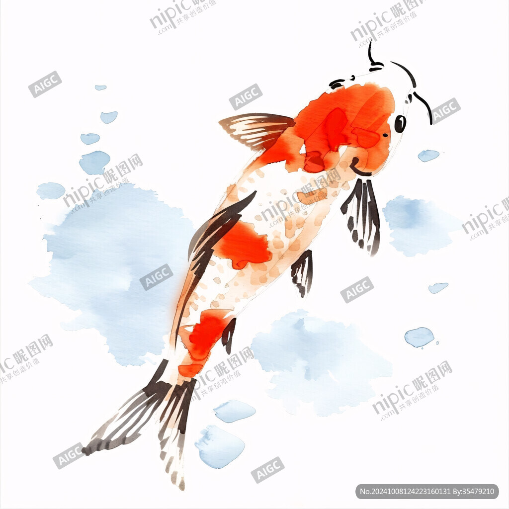 金魚水墨畫