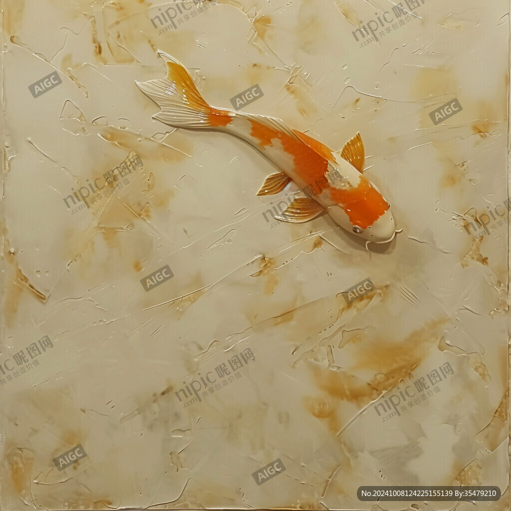 金魚浮雕背景墻