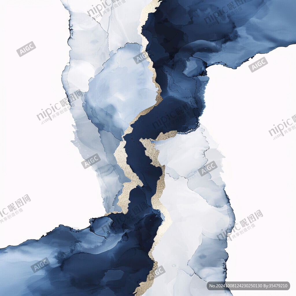 抽象水墨線條色塊