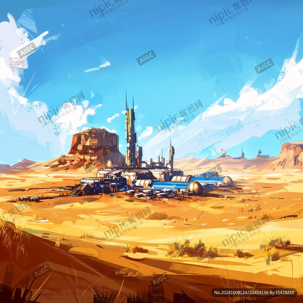 阿拉善插畫科技旅游
