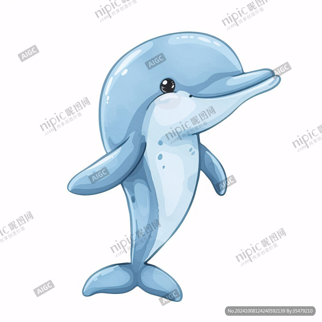 小海豚卡通形象設計