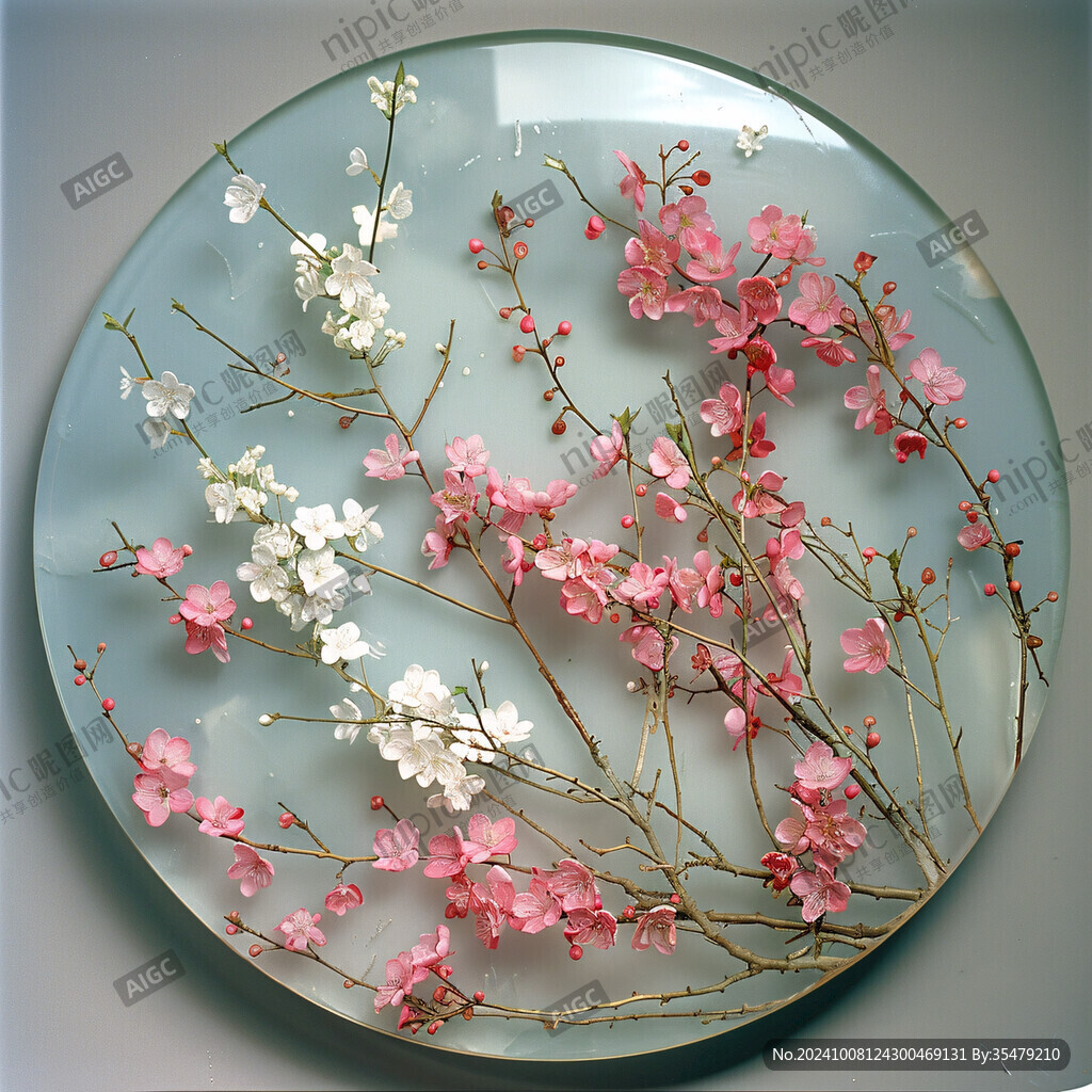 梅花圓盤工藝品