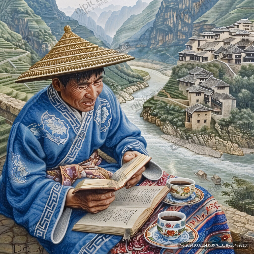讀書(shū)老人像