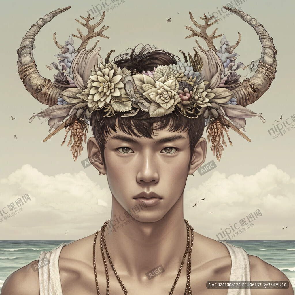 摩羯座插畫