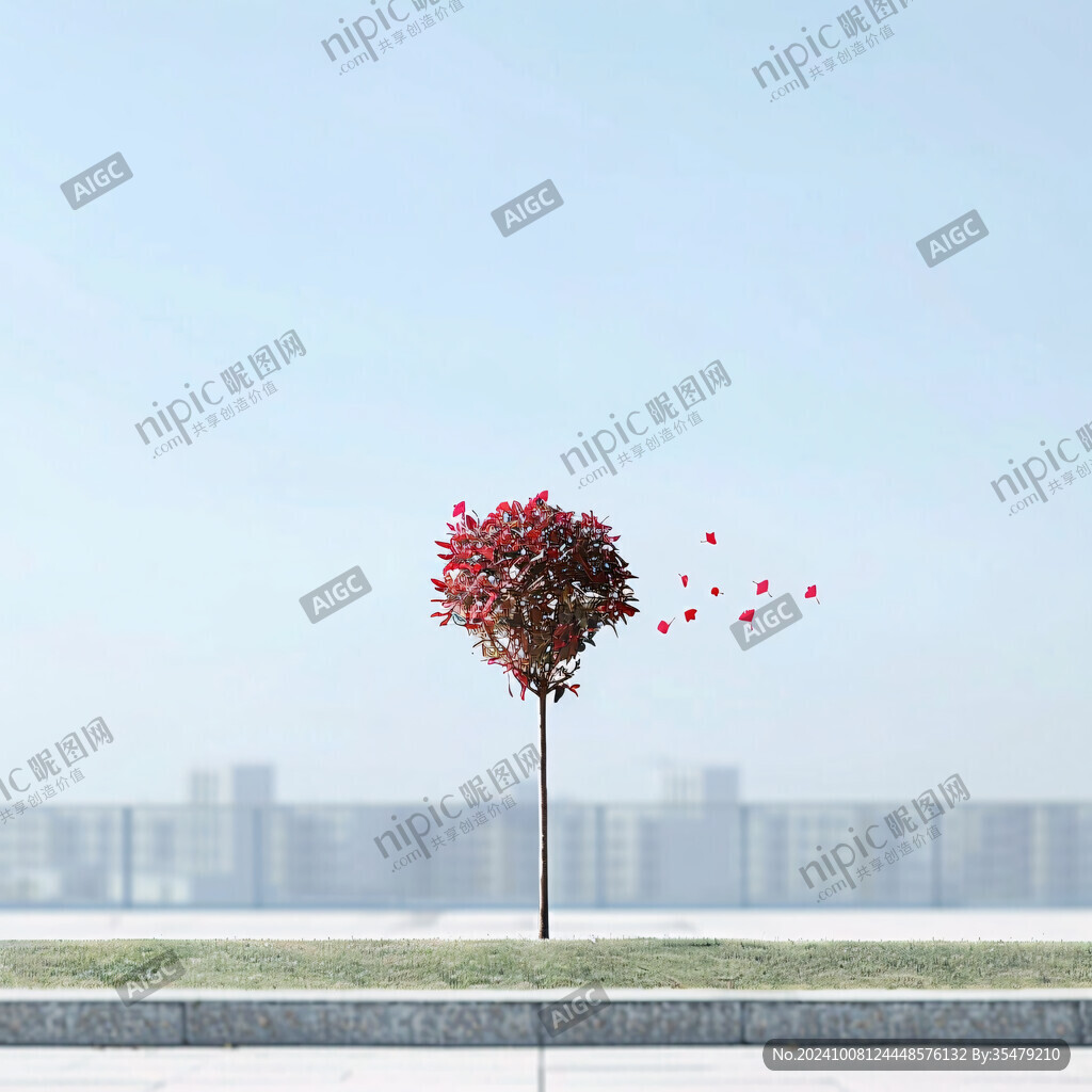一顆紅葉樹