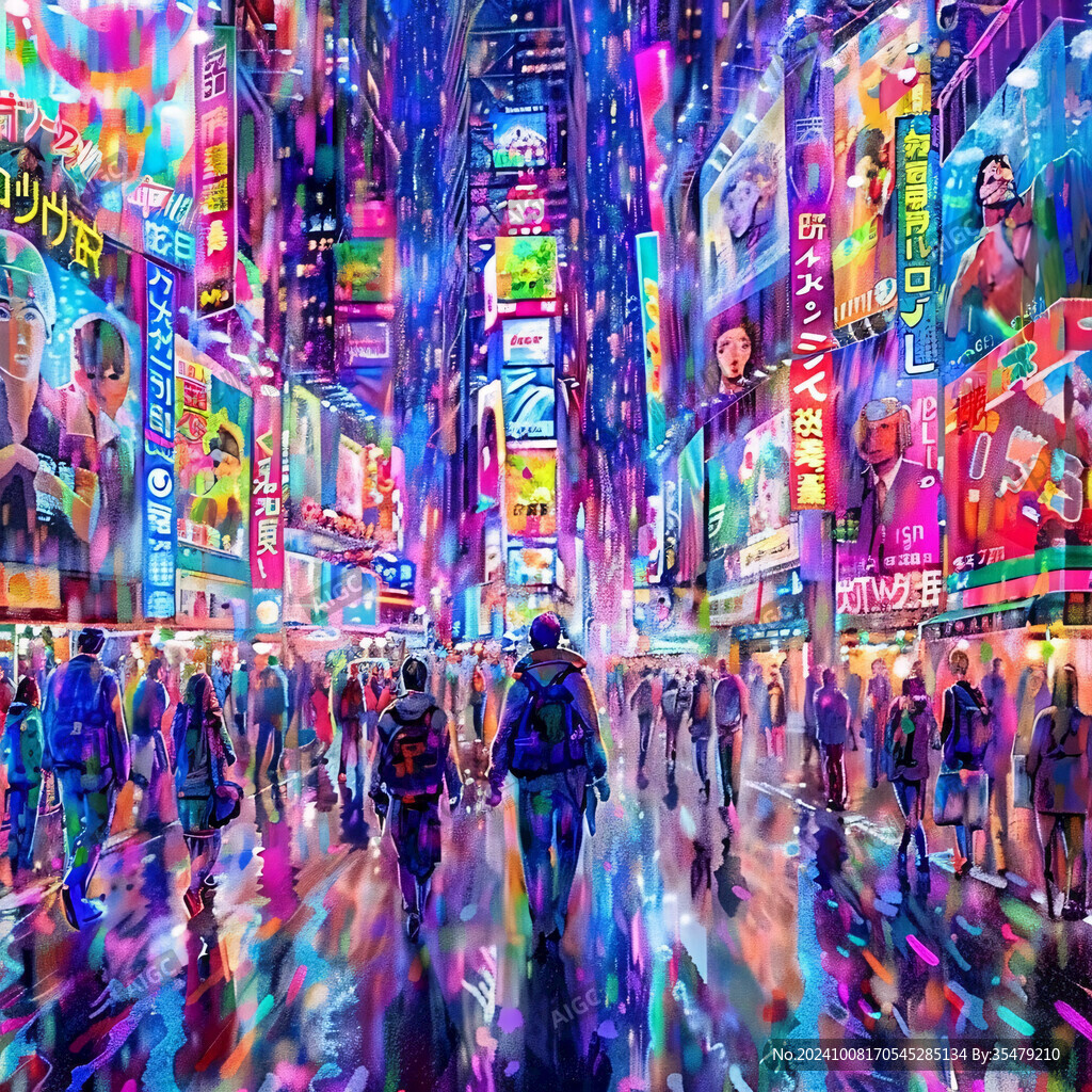賽博朋克夜市kv