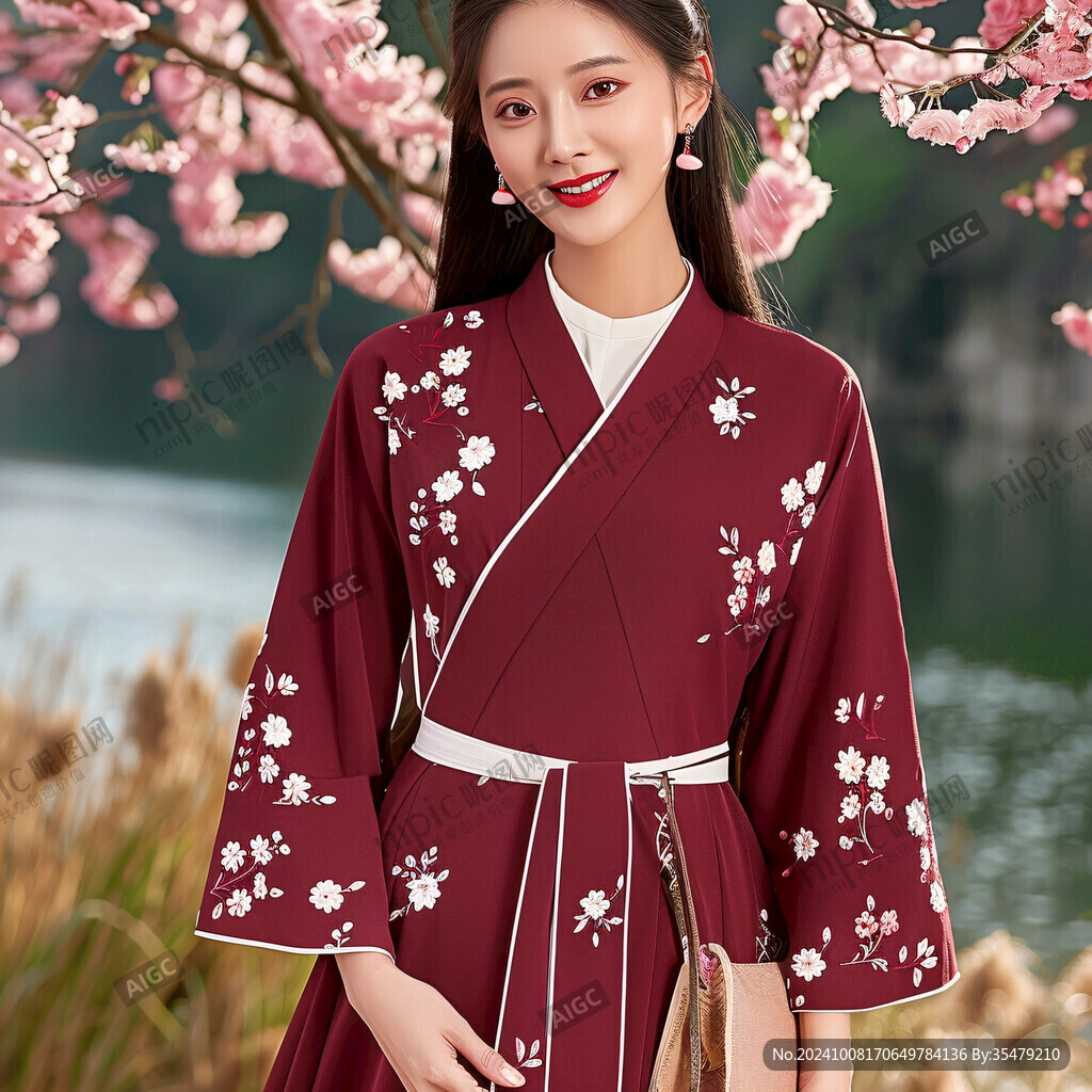 繡花女夾袍