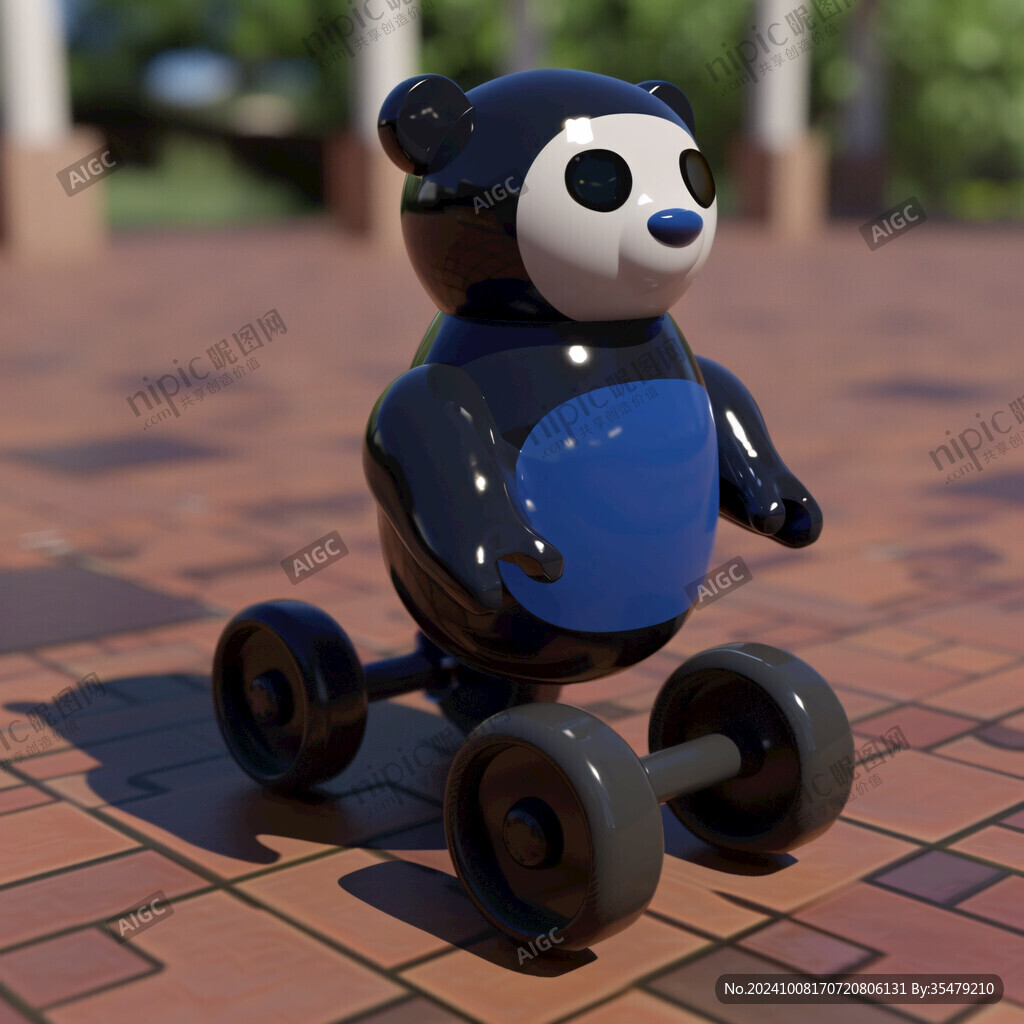 滑板車小熊