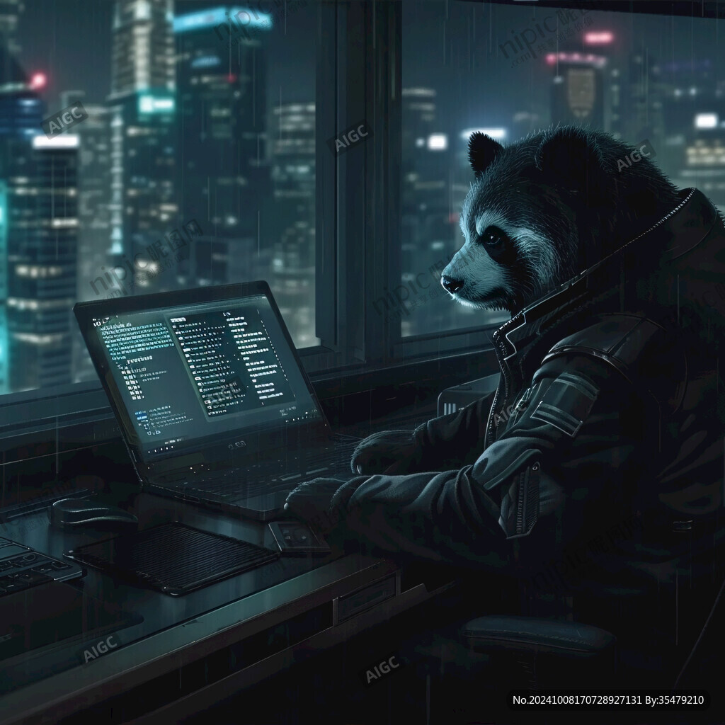寫實熊貓插畫