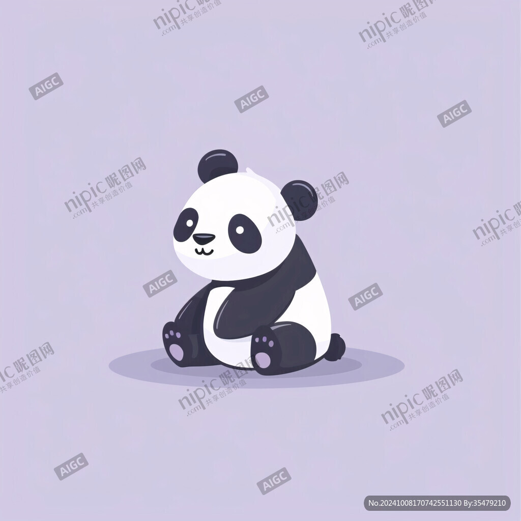 扁平風熊貓