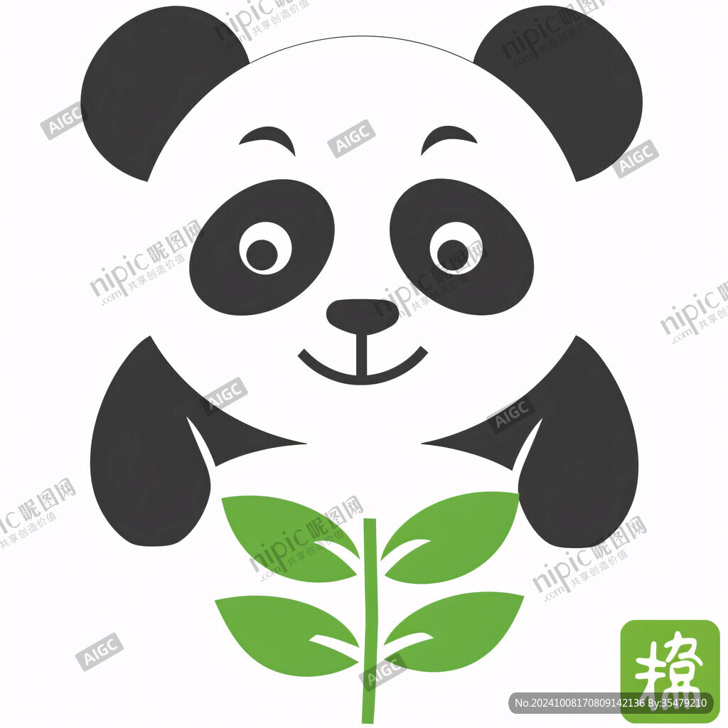 熊貓吃竹葉logo