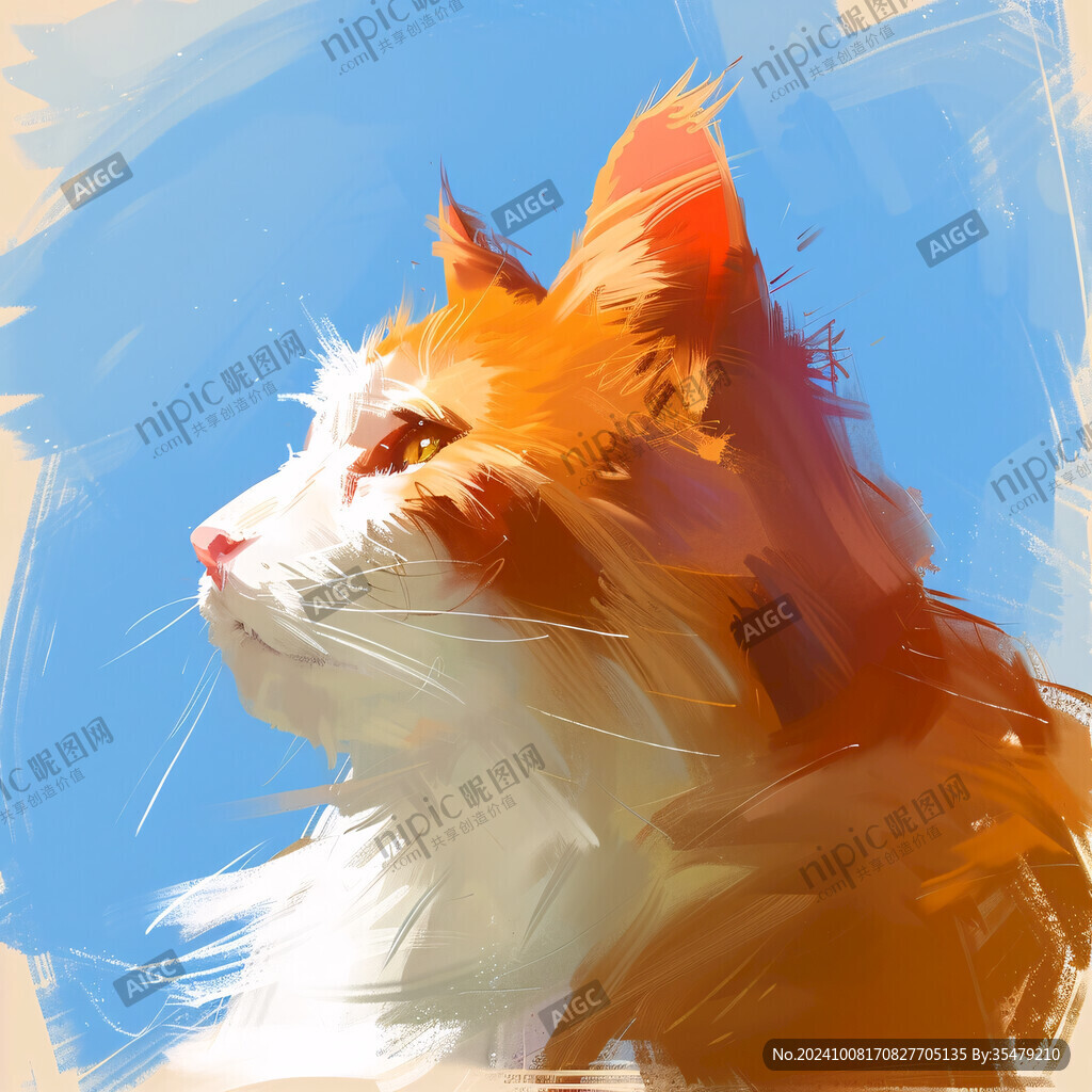 繪畫作品貓插畫