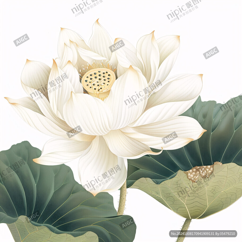 新中式蓮花荷花