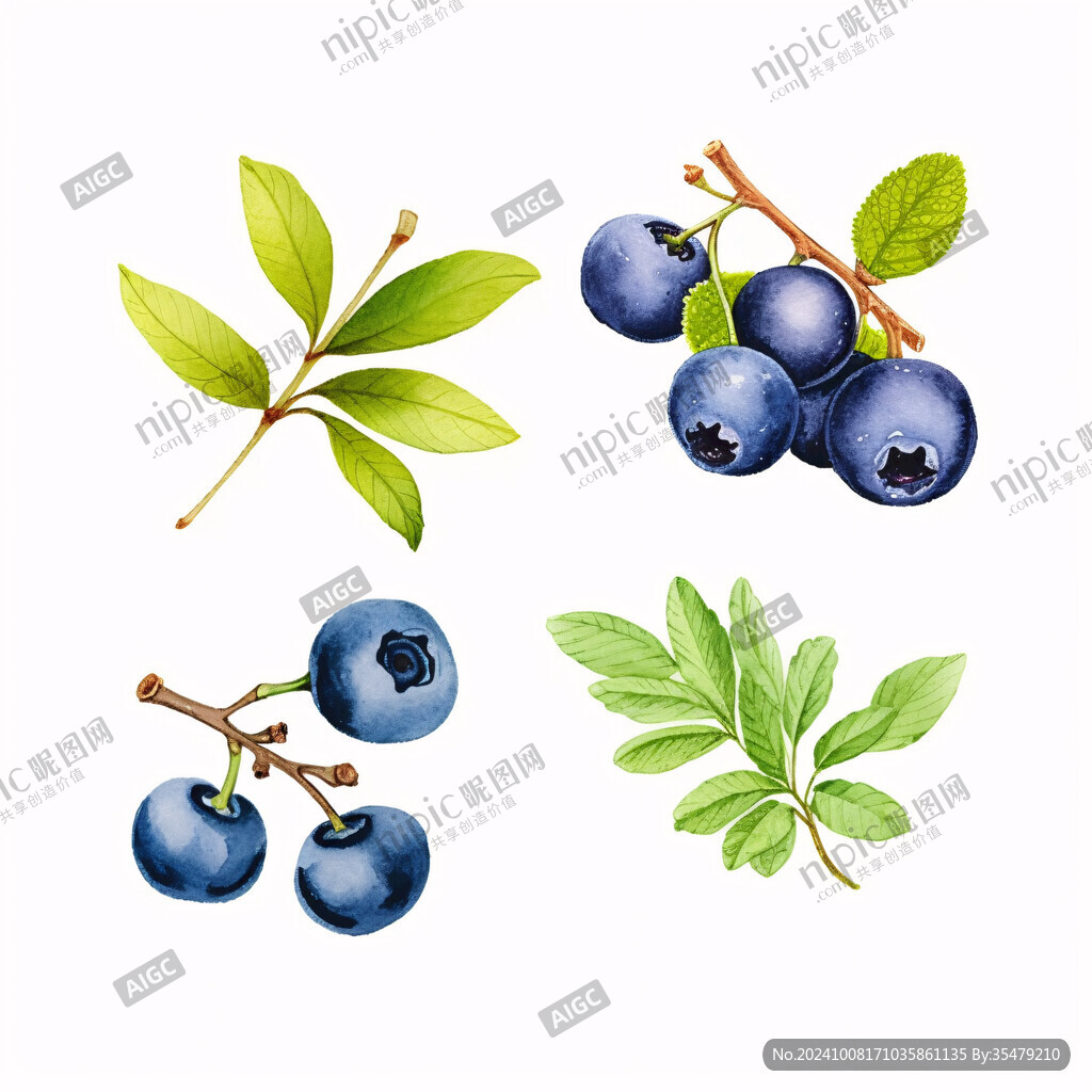 原創藍莓插畫