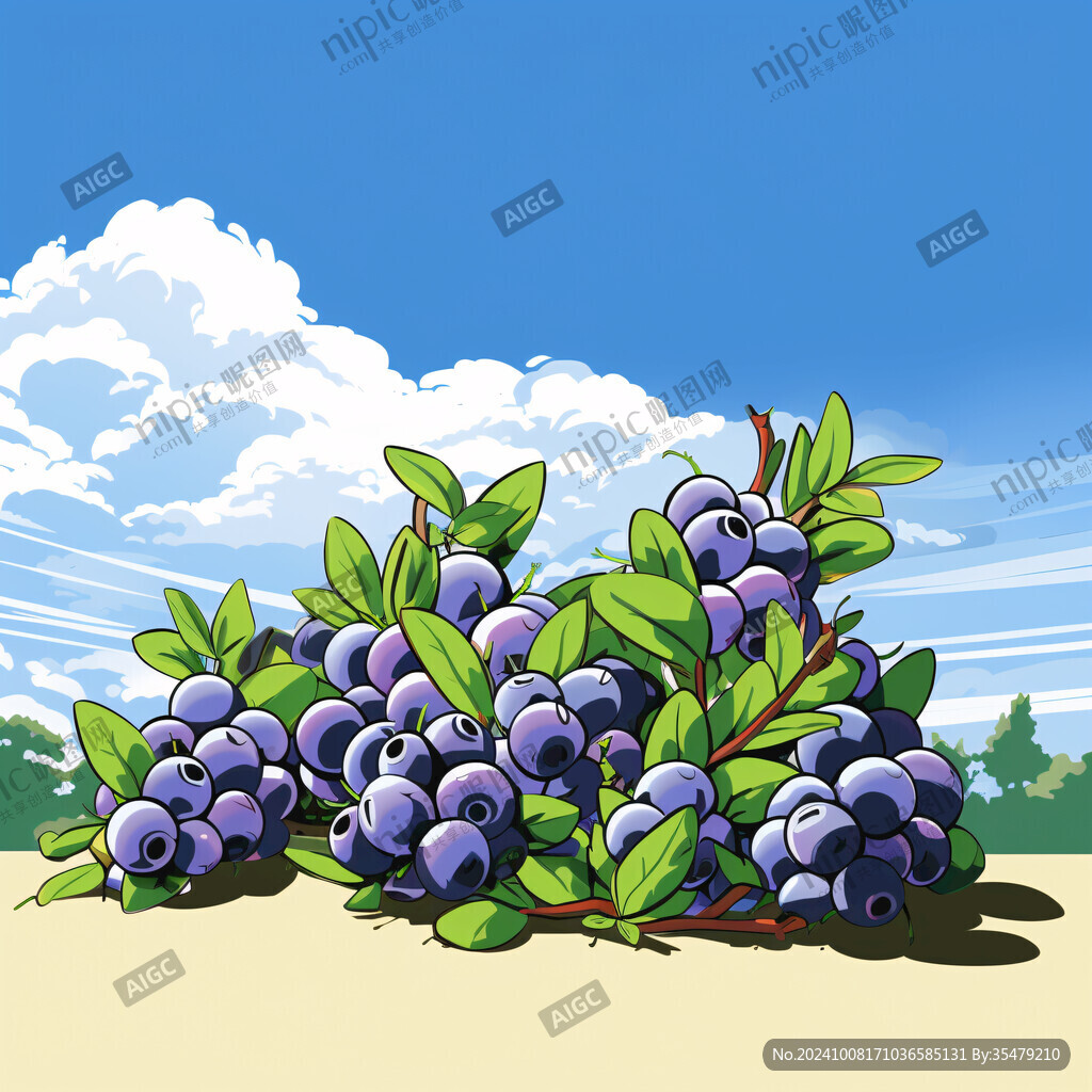 原創藍莓插畫
