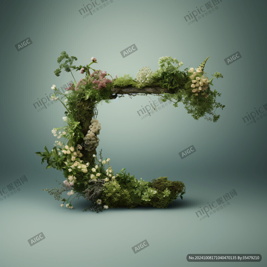 植物文字造型