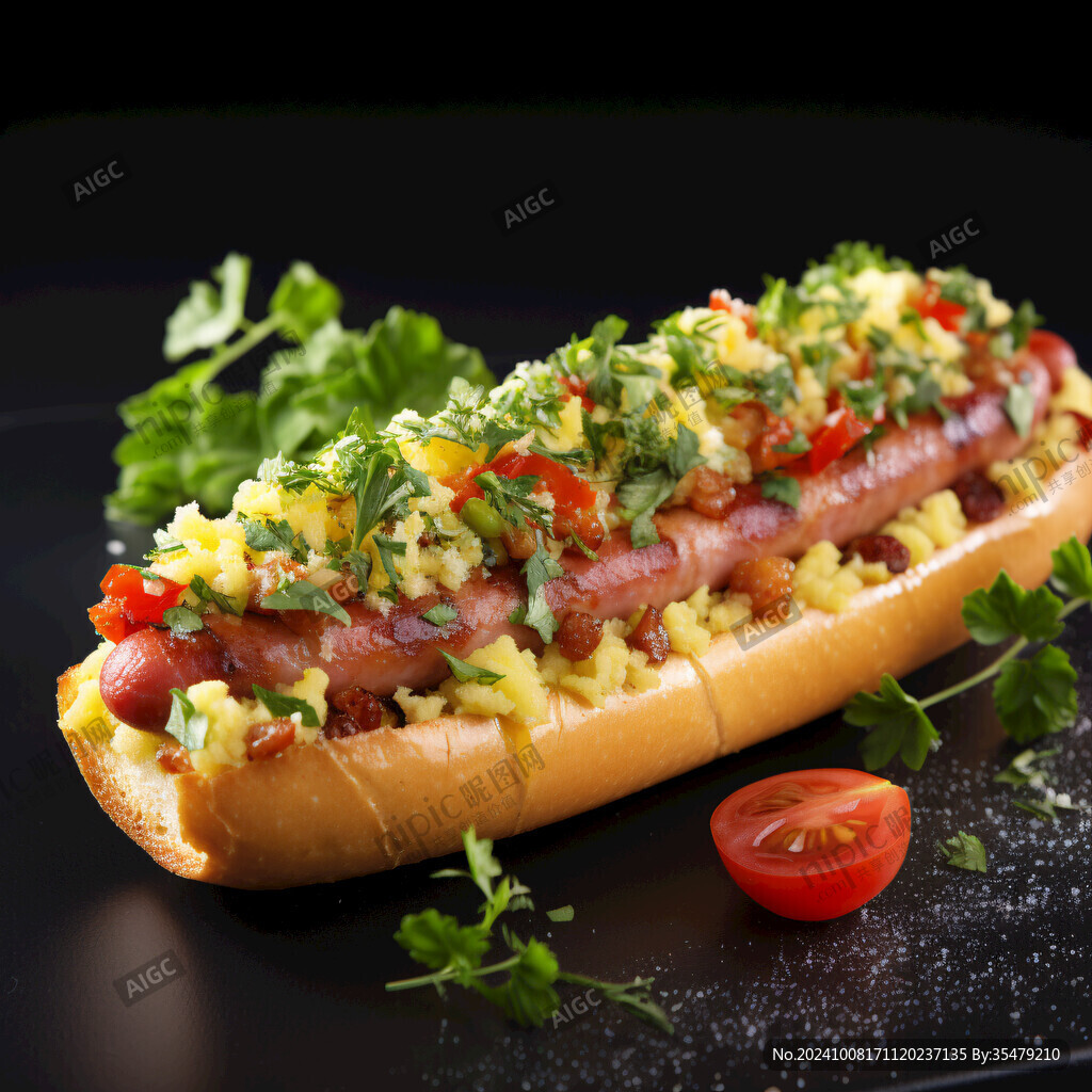 美式熱狗西餐美食小吃