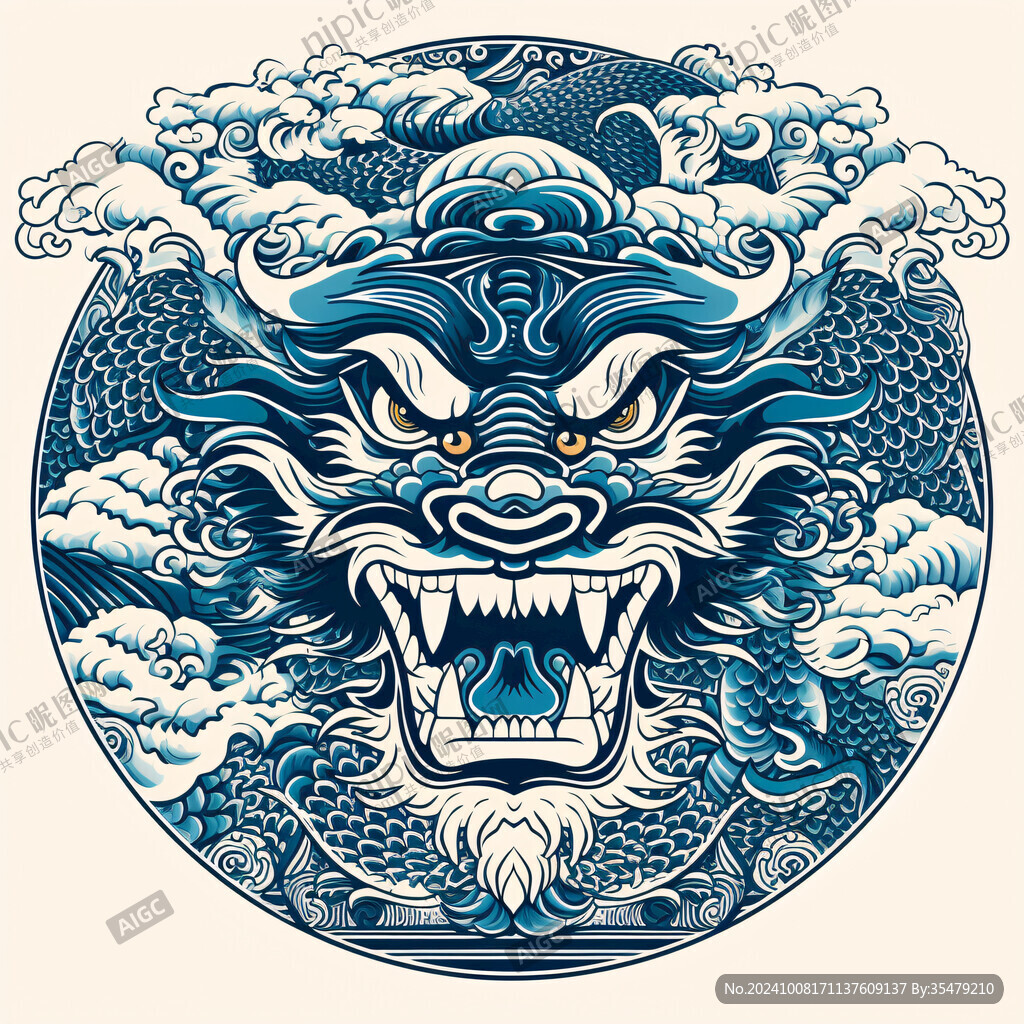 龍國潮線描
