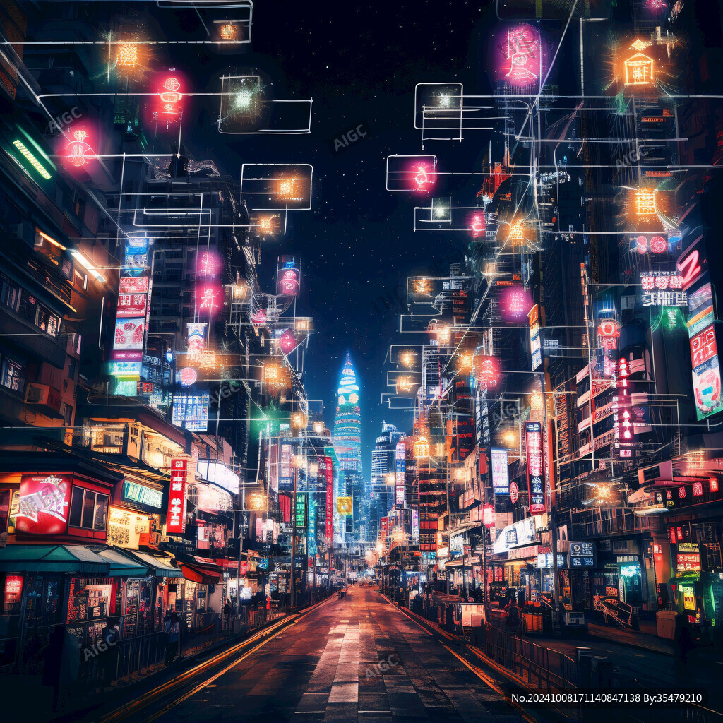 賽博朋克夜市kv