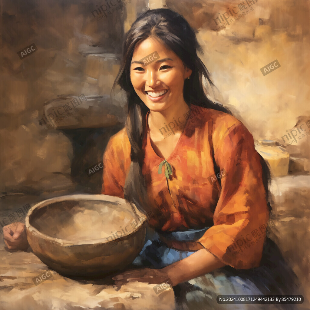 村姑形象繪畫