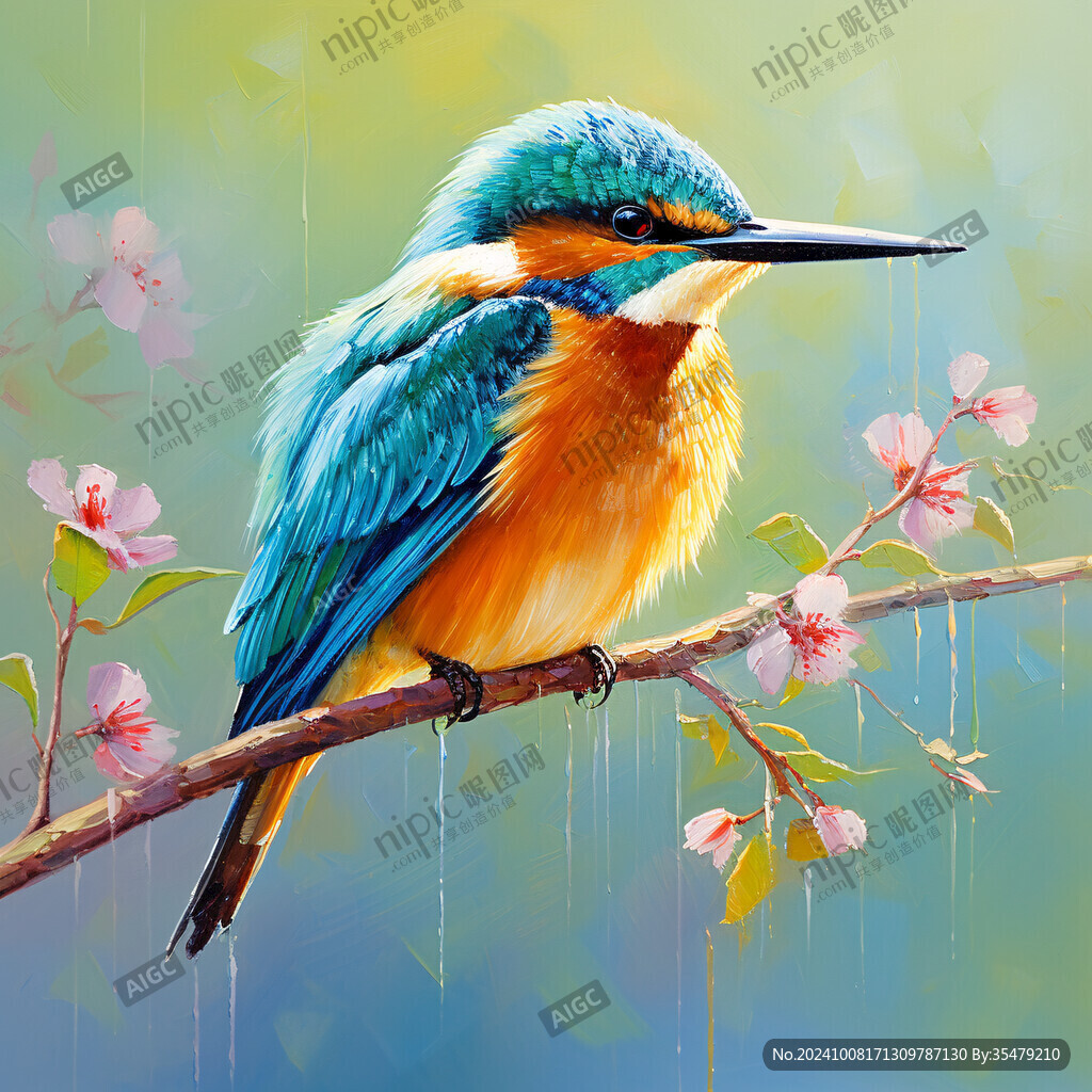 寫實翠鳥