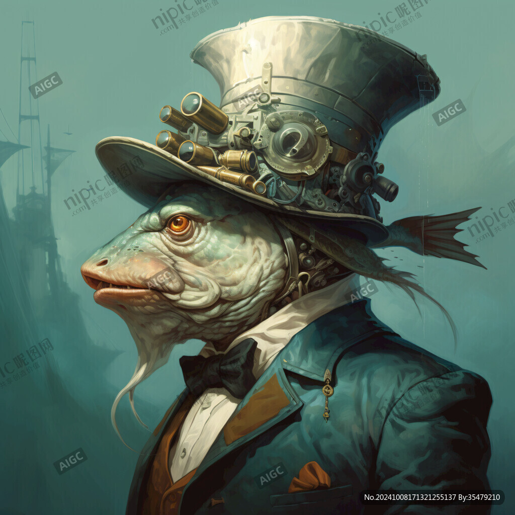美蛙魚頭插畫