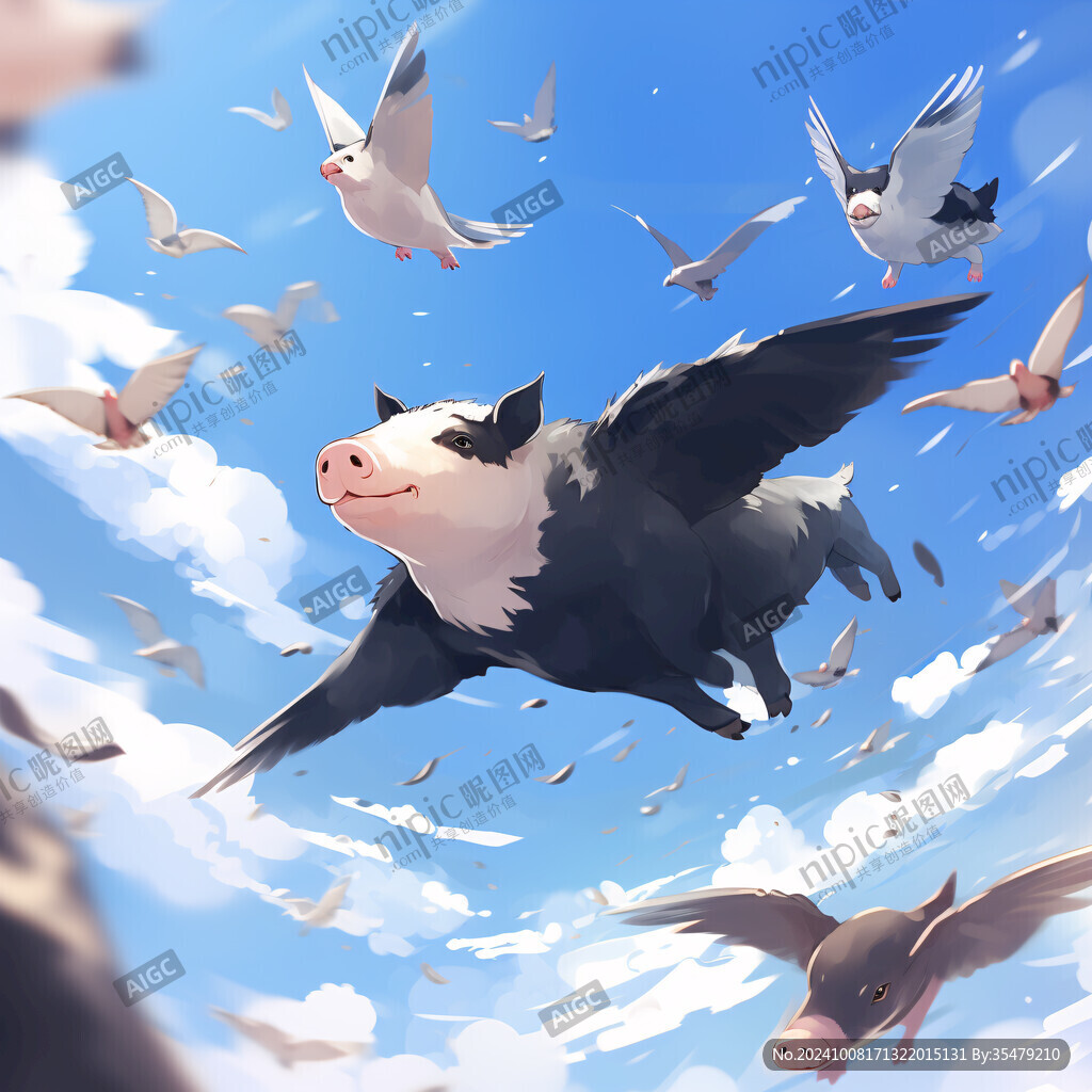 噪點豬插畫
