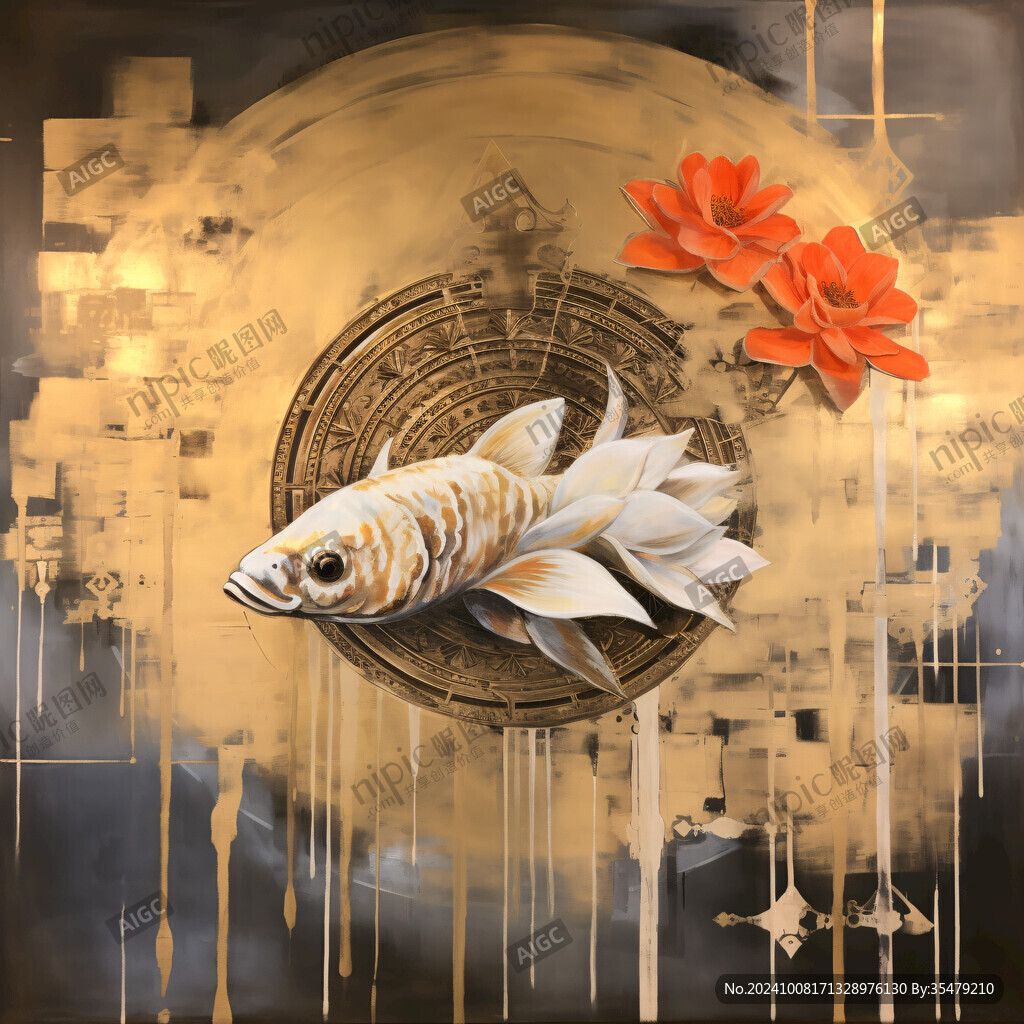 金鯉魚與蓮花