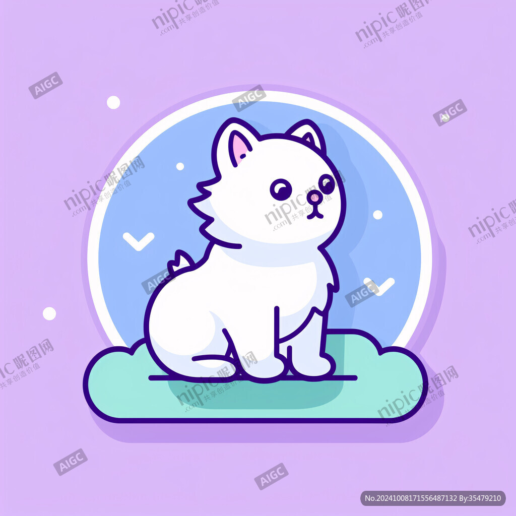 扁平風(fēng)狗插畫