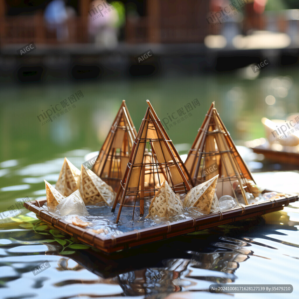 竹船模型