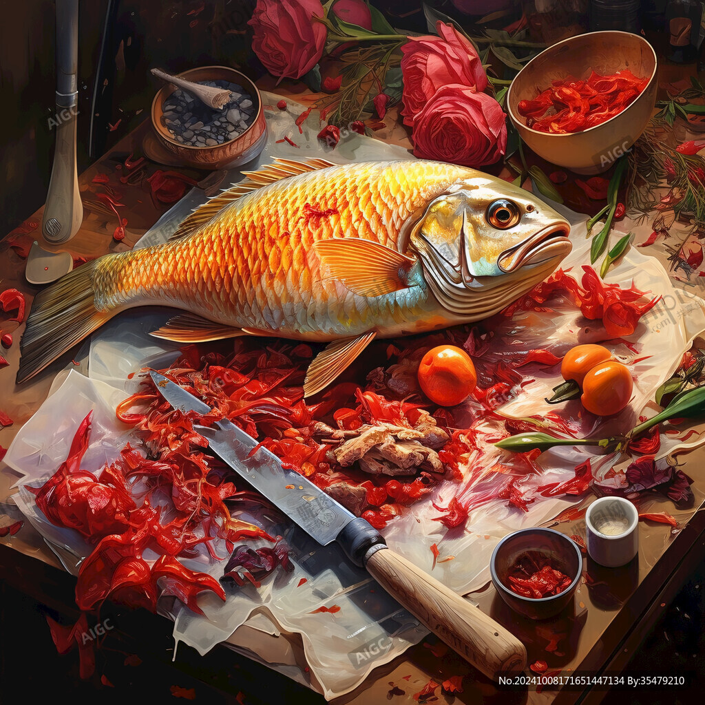 靜物鯉魚