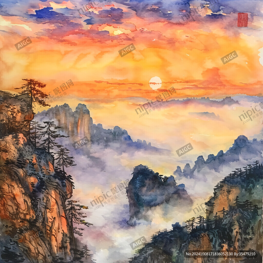 日出國畫