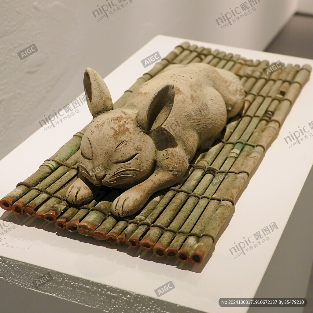 兔子雕塑陶土