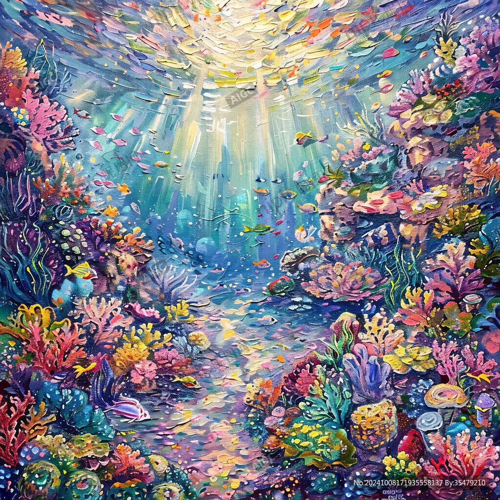 珊瑚礁插畫