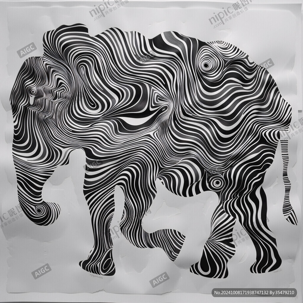 黑白晶格畫