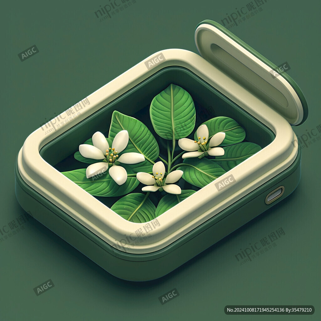 金銀花包裝插畫