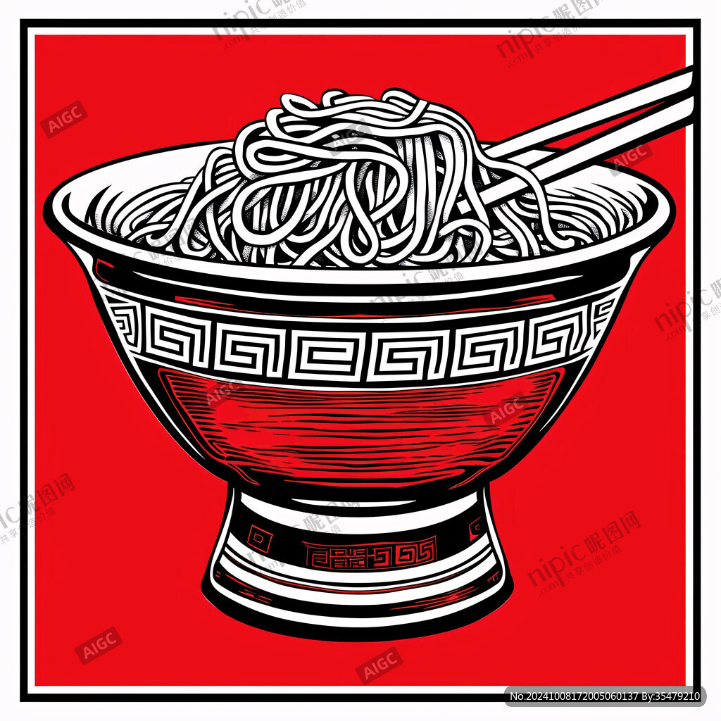 熱干面手繪插畫