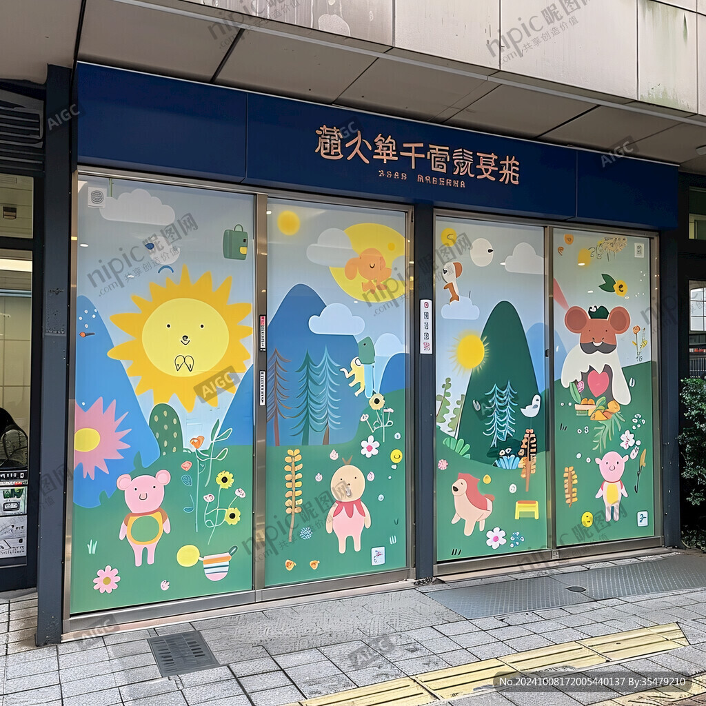 親子早教中心櫥窗