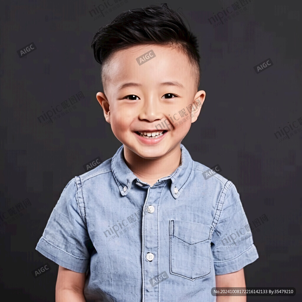 可愛短發(fā)小男孩