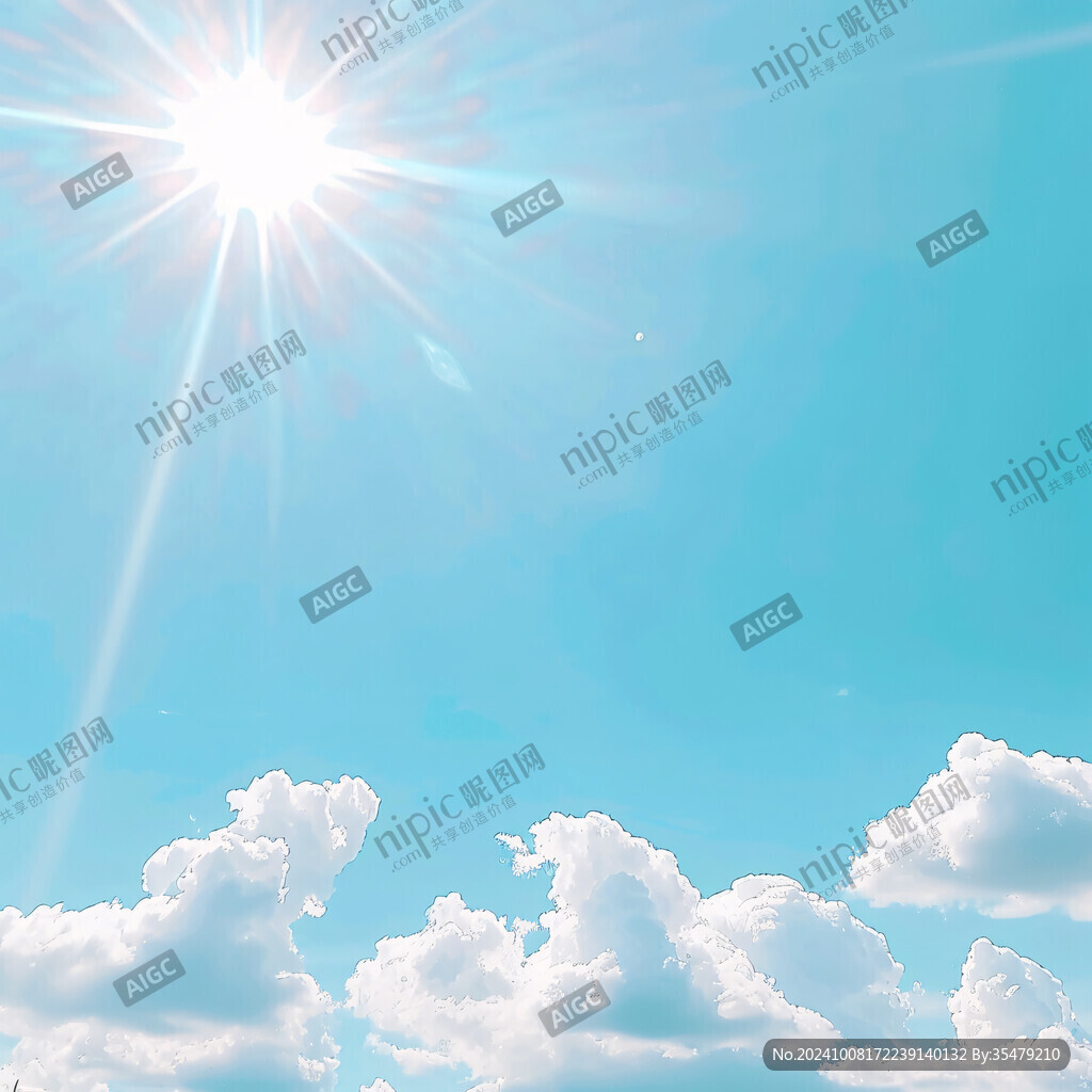 藍天白云天空太陽