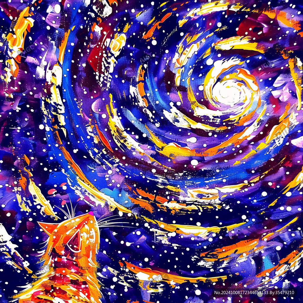 旋渦星空裝飾畫(huà)